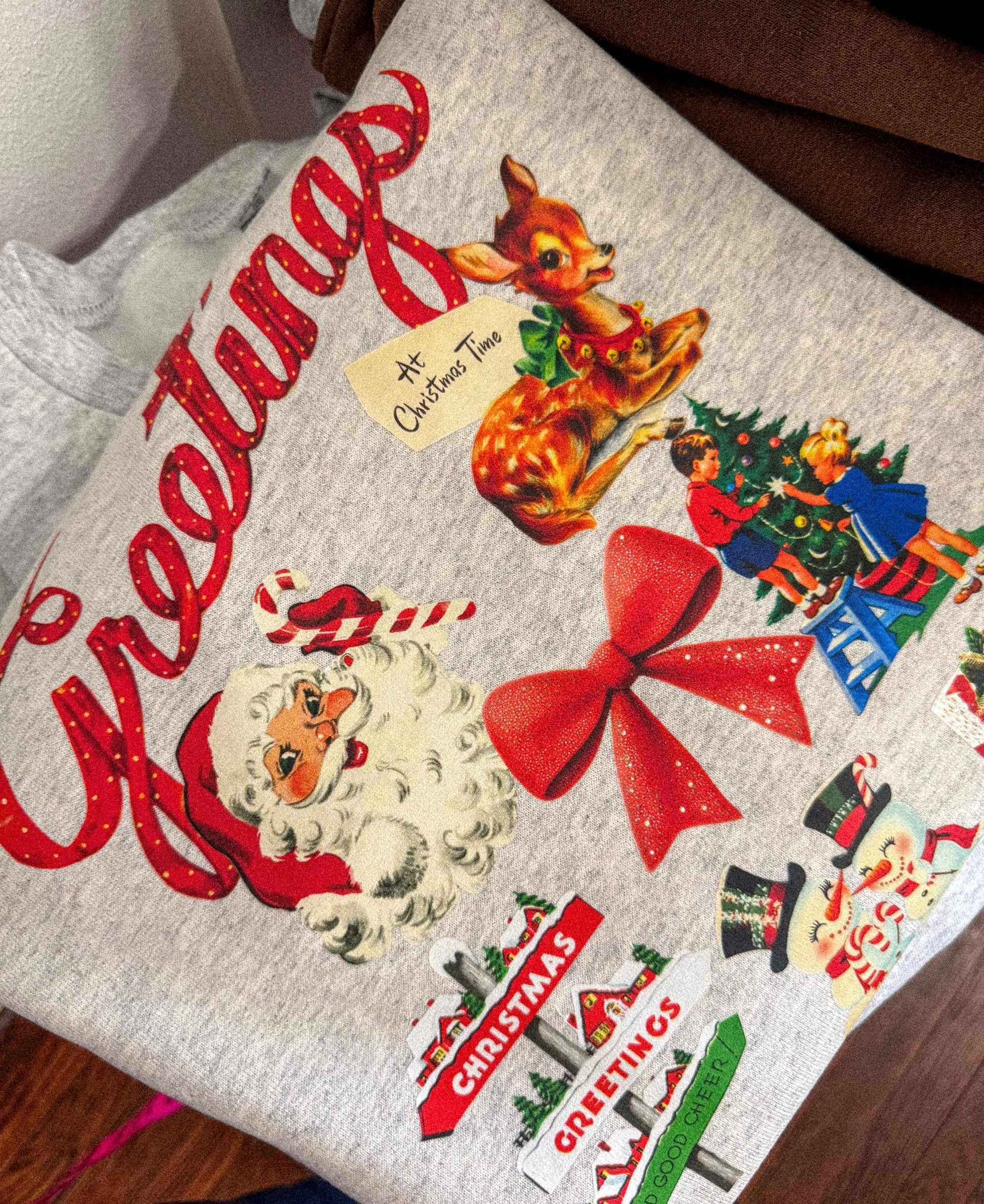 Retro Christmas Sweatshirt, Vintage Christmas Shirt, Santa Claus Shirt, Christmas Snowman Shirt, Christmas Tree Shirt, Merry Christmas Shirt