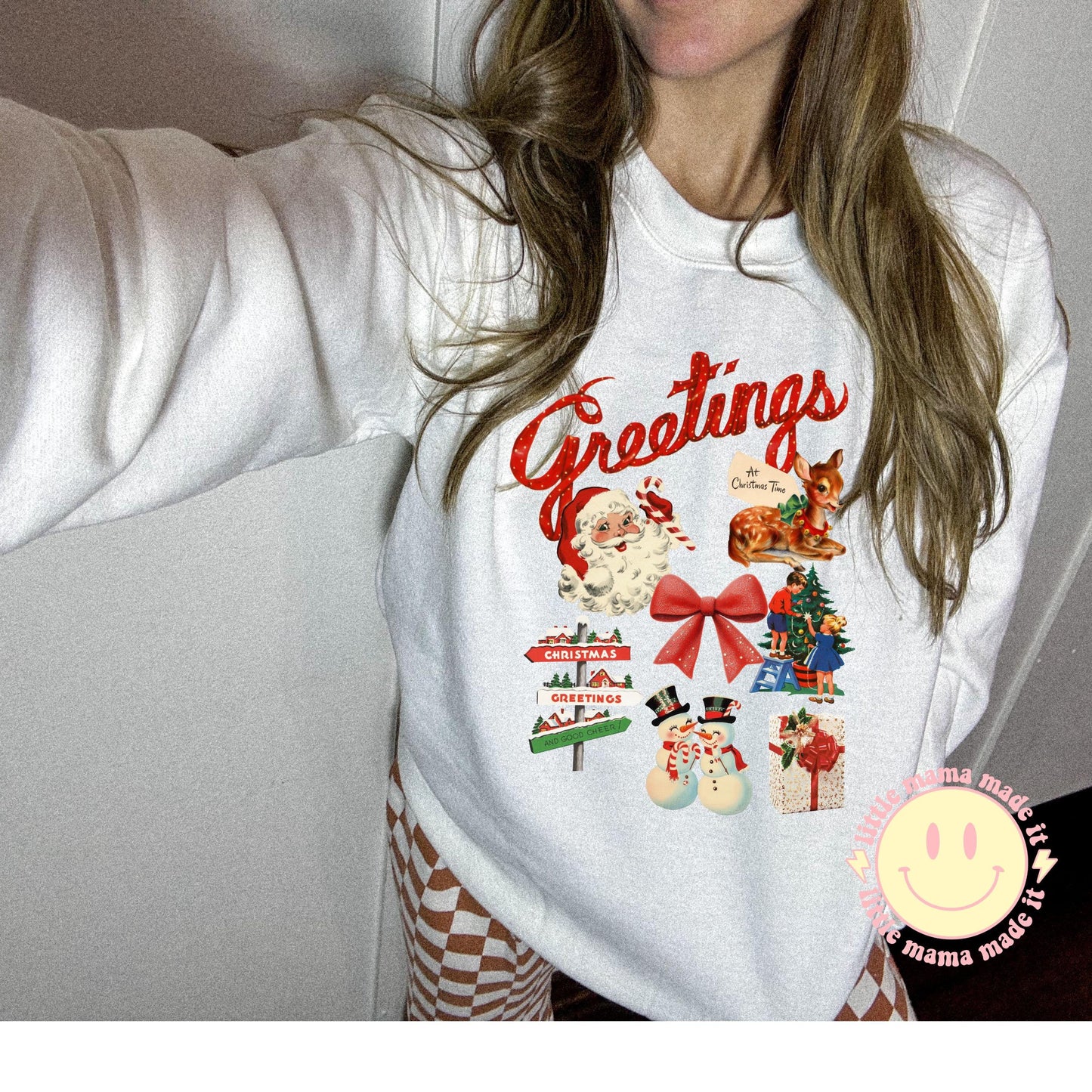 Retro Christmas Sweatshirt, Vintage Christmas Shirt, Santa Claus Shirt, Christmas Snowman Shirt, Christmas Tree Shirt, Merry Christmas Shirt