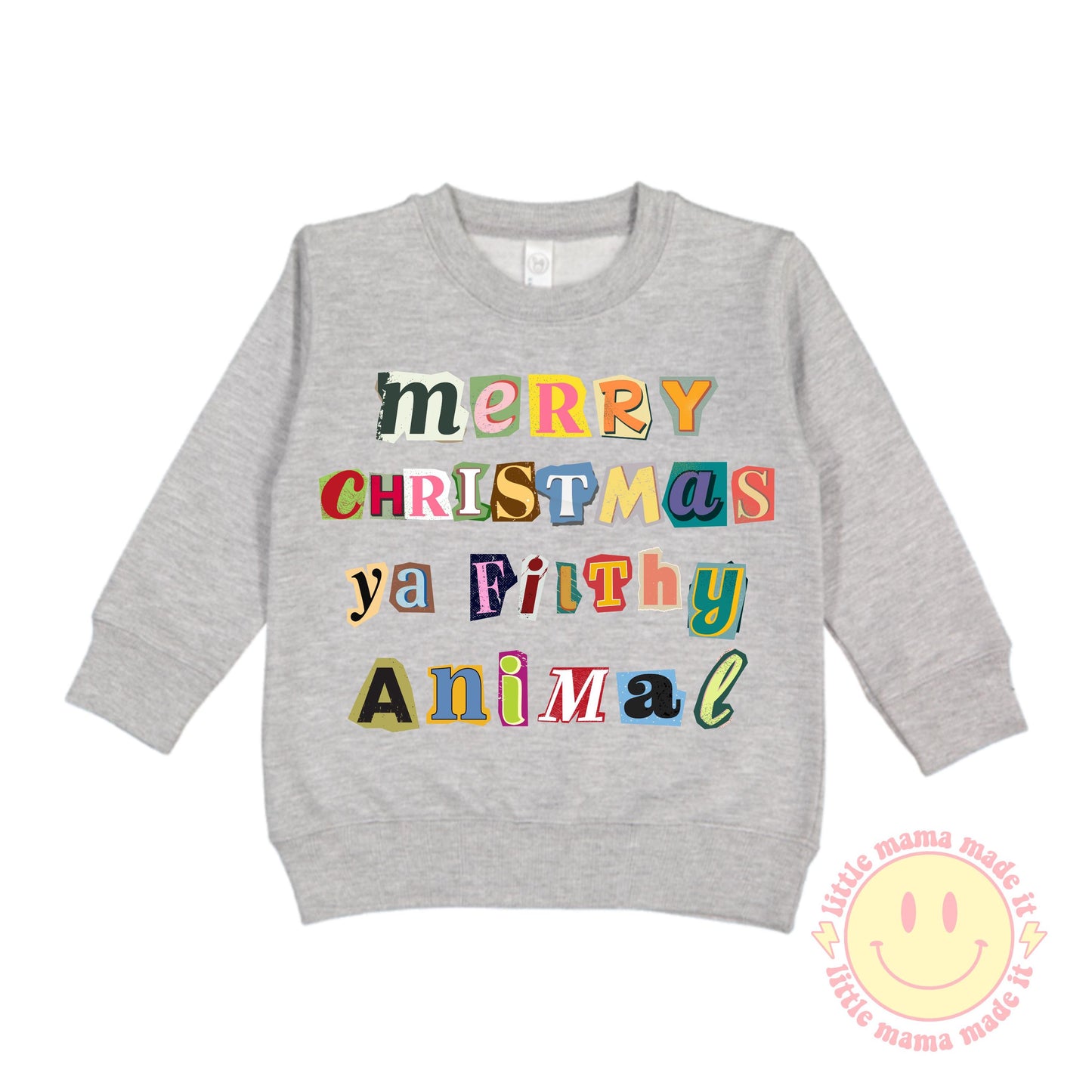 Merry Sweatshirt for Kids, Toddler Girl Christmas Sweater, Holiday Outfit, Cute Christmas Sweatshirt for Kid, Girls Retro Christmas Sweater