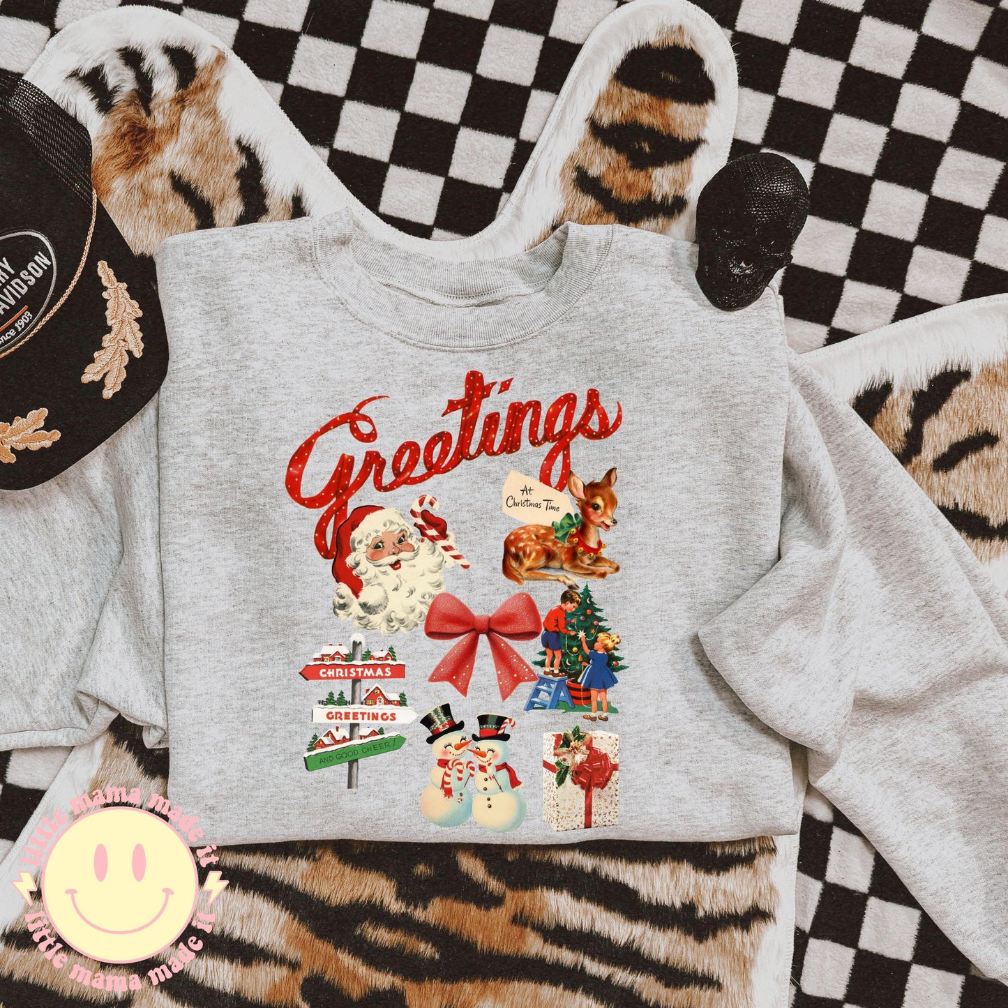 Retro Christmas Sweatshirt, Vintage Christmas Shirt, Santa Claus Shirt, Christmas Snowman Shirt, Christmas Tree Shirt, Merry Christmas Shirt