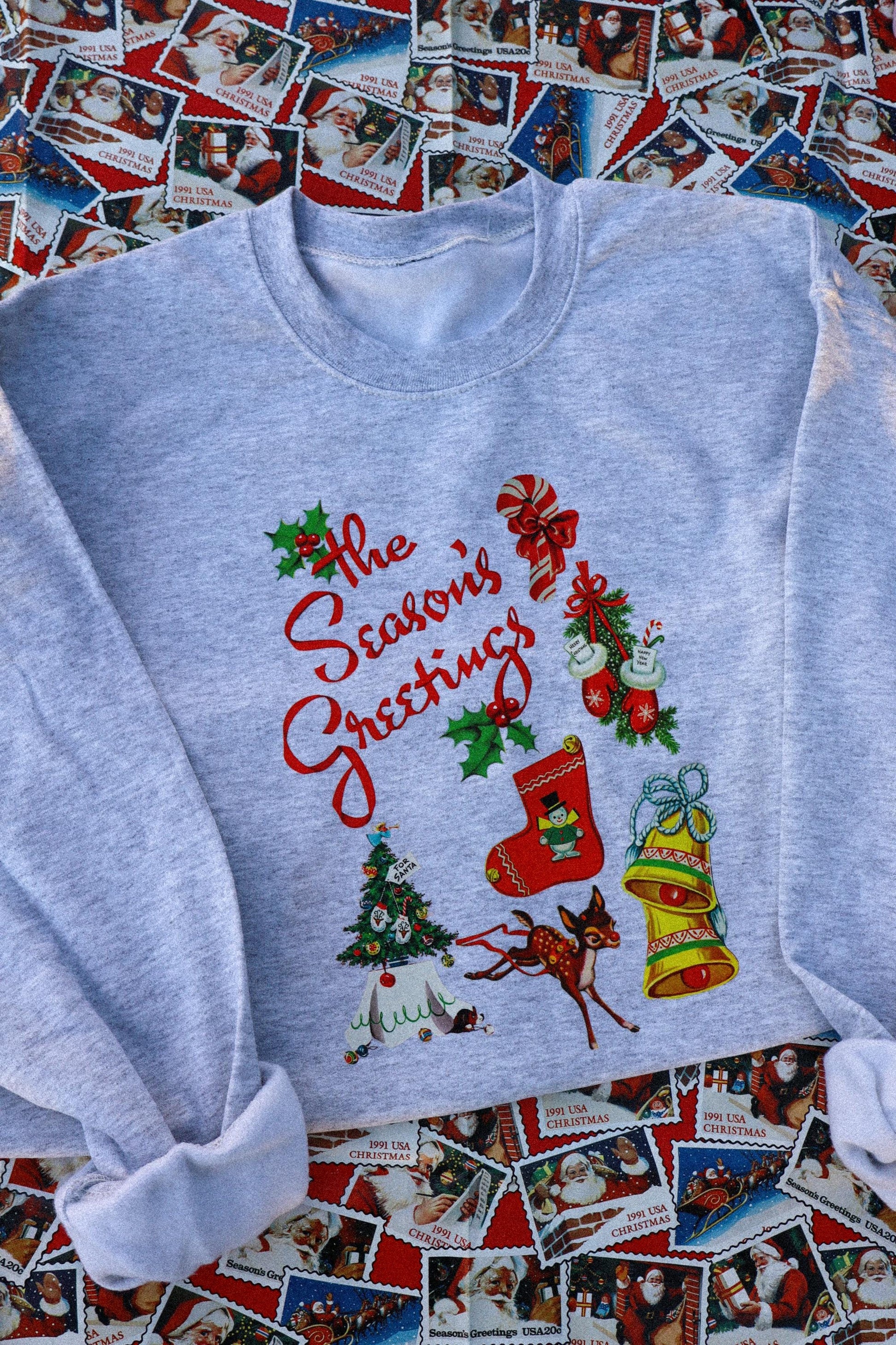 Retro Christmas Sweatshirt, Vintage Christmas Shirt, Santa Claus Shirt, Christmas Snowman Shirt, Christmas Tree Shirt, Merry Christmas Shirt