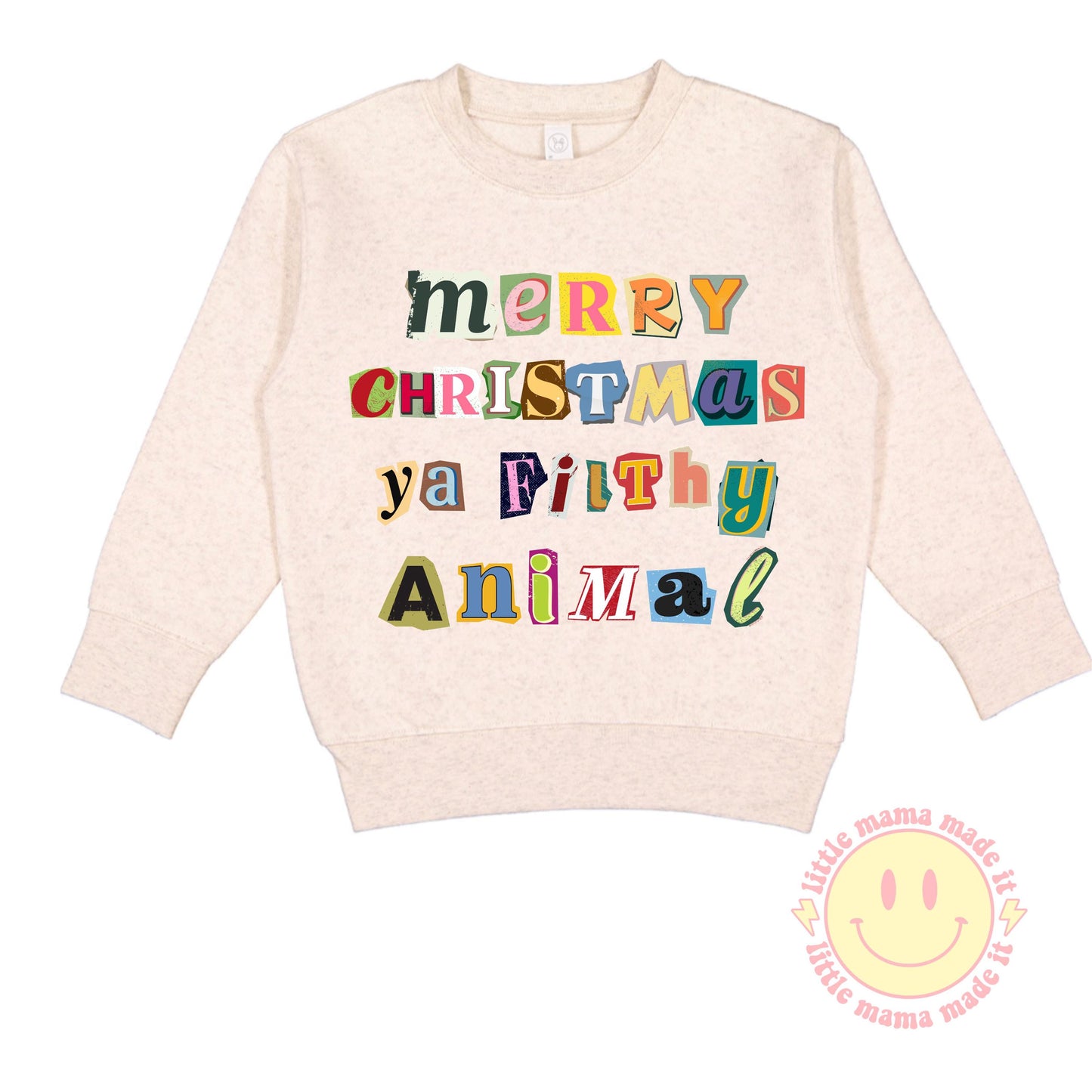 Merry Sweatshirt for Kids, Toddler Girl Christmas Sweater, Holiday Outfit, Cute Christmas Sweatshirt for Kid, Girls Retro Christmas Sweater