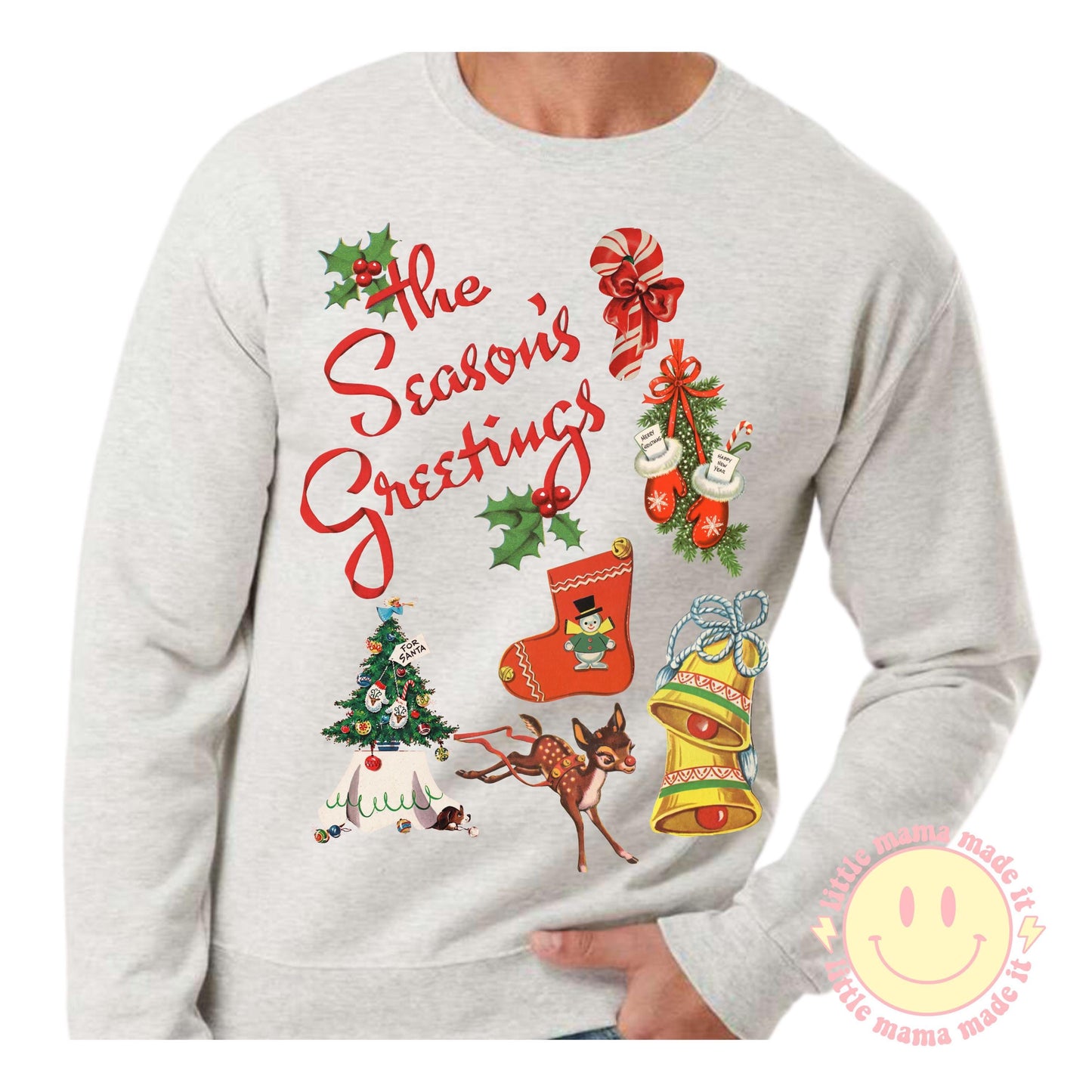 Retro Christmas Sweatshirt, Vintage Christmas Shirt, Santa Claus Shirt, Christmas Snowman Shirt, Christmas Tree Shirt, Merry Christmas Shirt