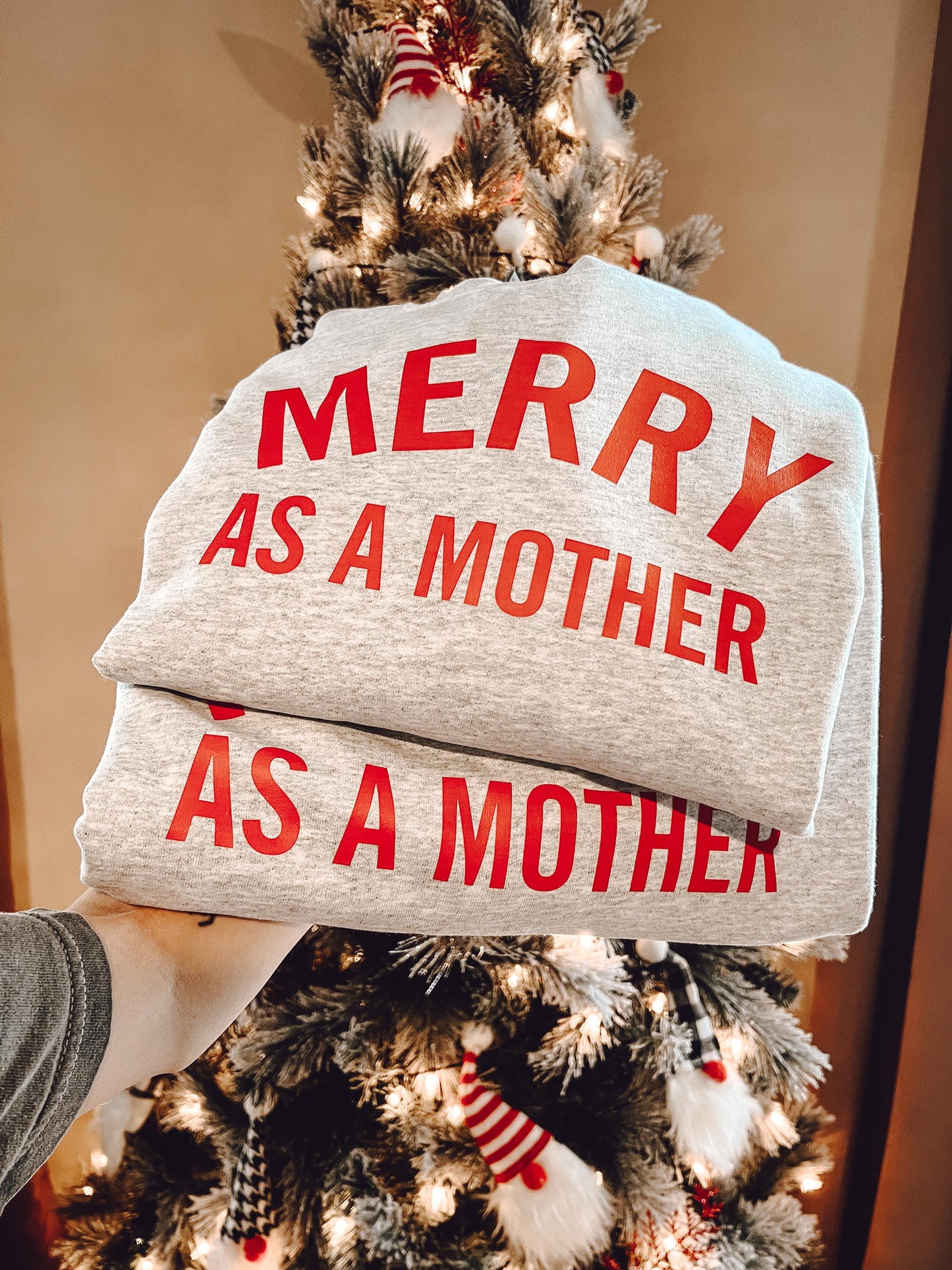 Merry as a Mother Sweatshirt: Holiday Mom Christmas Shirt