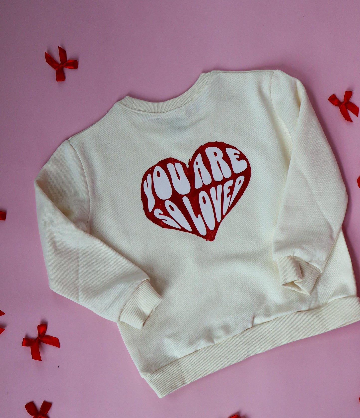 You Are So Loved Kids Valentine's Day Shirt or Sweatshirt - Unisex Infant, Toddler, Youth Heart Graphic Top
