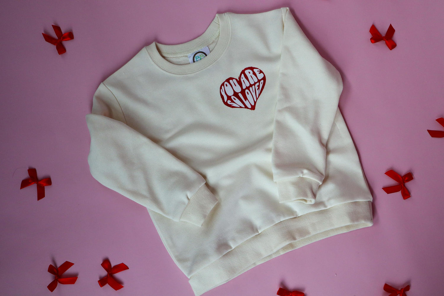 You Are So Loved Kids Valentine's Day Shirt or Sweatshirt - Unisex Infant, Toddler, Youth Heart Graphic Top