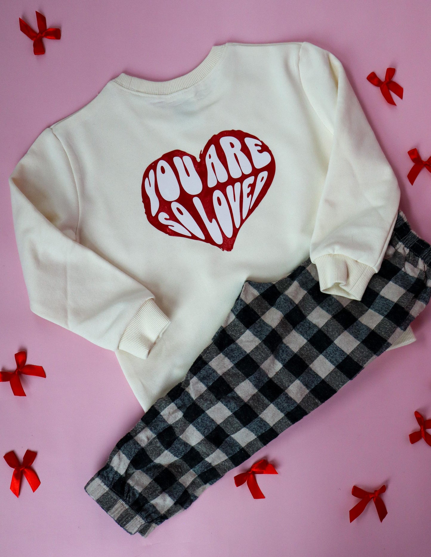 You Are So Loved Kids Valentine's Day Shirt or Sweatshirt - Unisex Infant, Toddler, Youth Heart Graphic Top