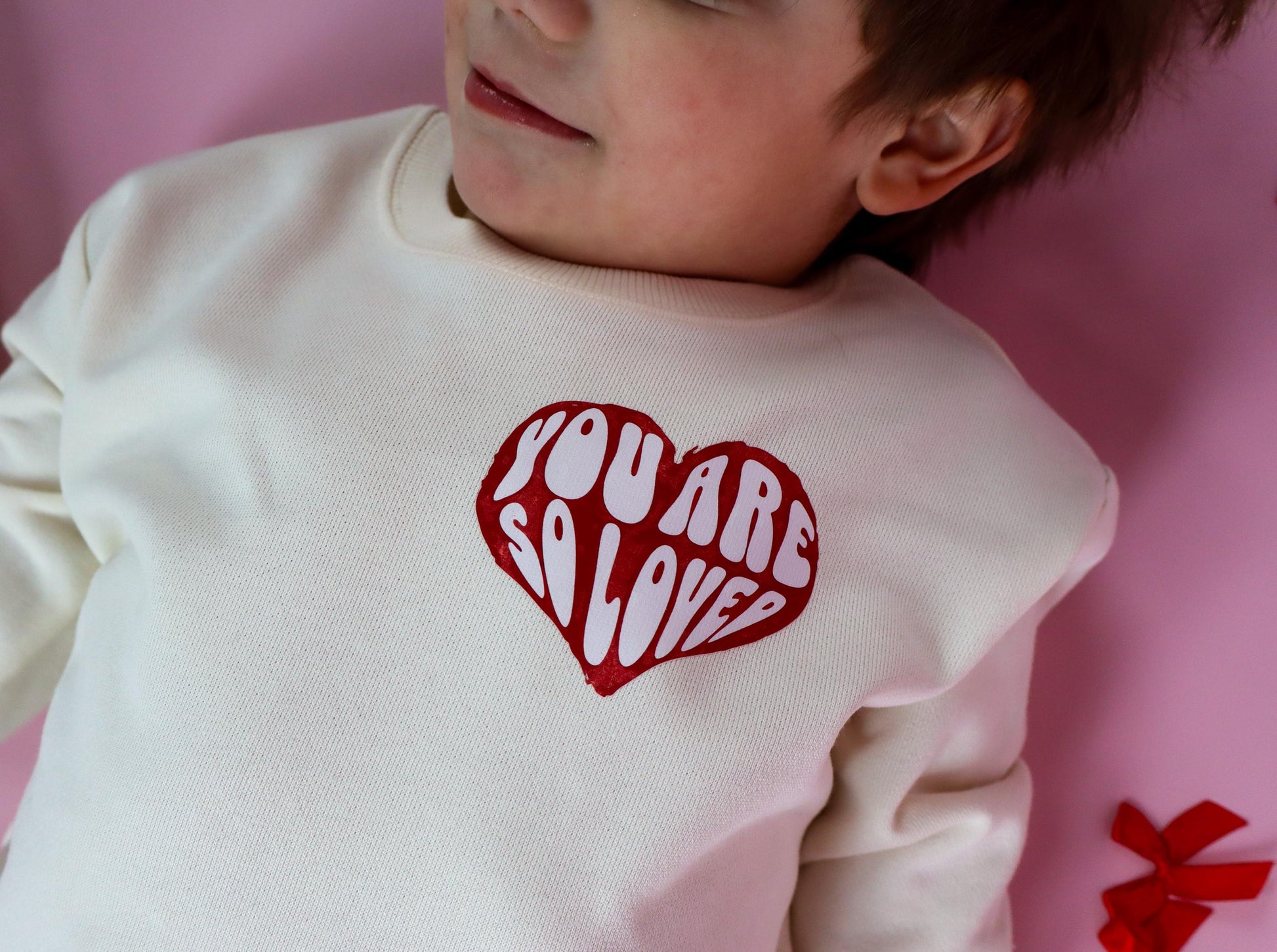 You Are So Loved Kids Valentine's Day Shirt or Sweatshirt - Unisex Infant, Toddler, Youth Heart Graphic Top