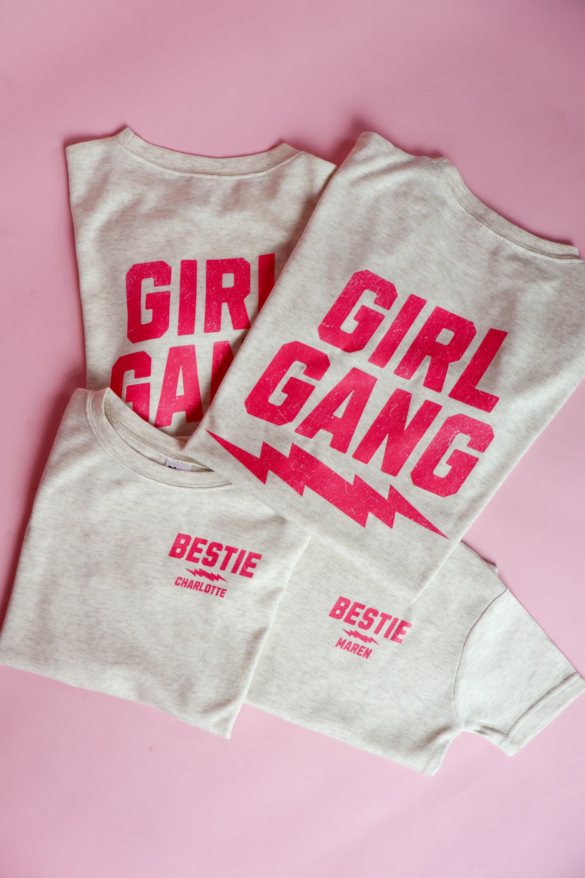 Girl Gang Matching Shirts for Mom and Daughter, Custom Bestie Tee for Girls, Personalized Toddler Shirt, Mommy and Me Gift, Girl Gang Outfit