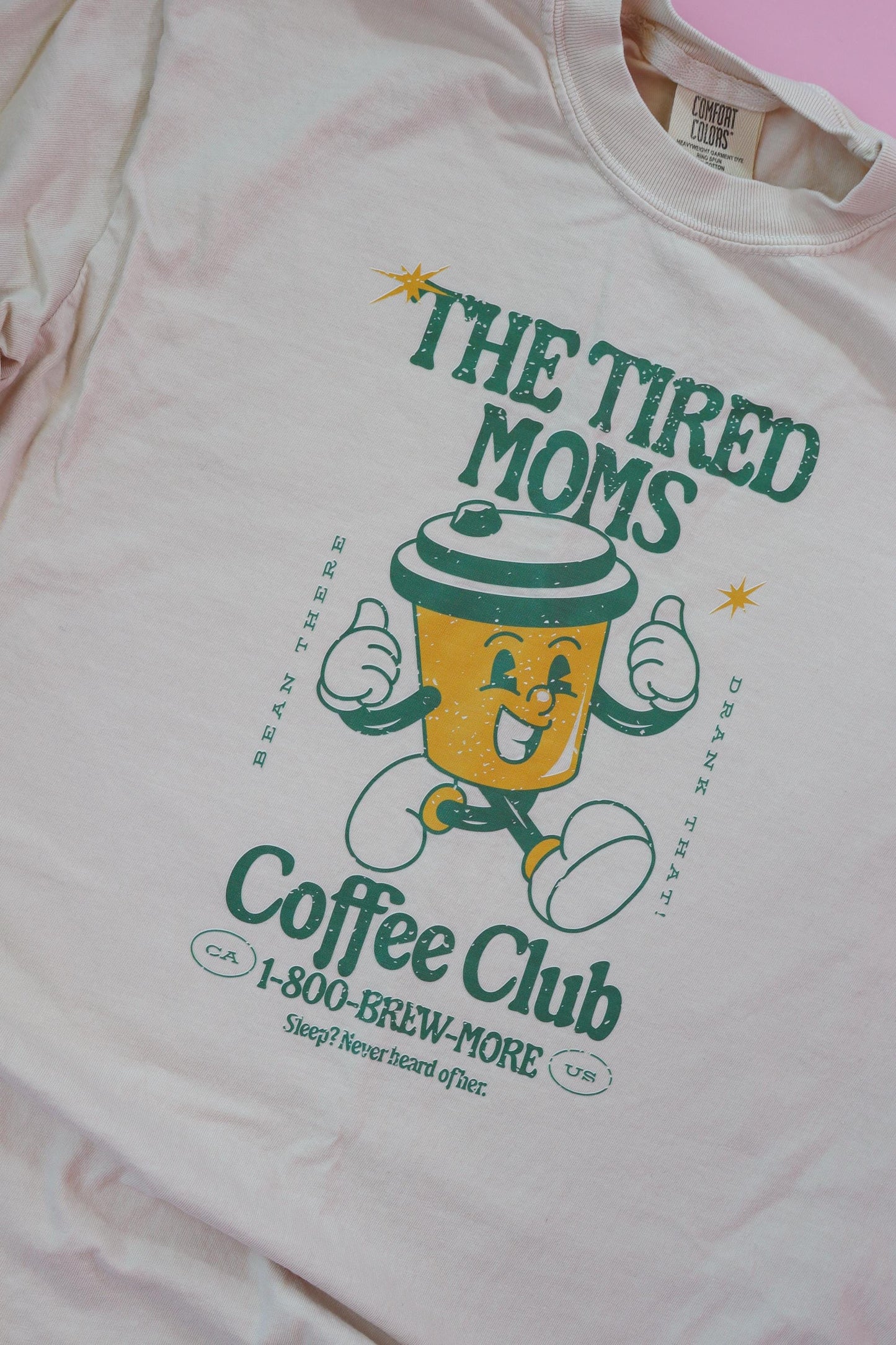 Tired Mom Shirt Comfort Colors® | Funny Mom Shirt for Women | Mother's Day Gift for Mom | Coffee Lover Shirt | Oversized Mom Tee