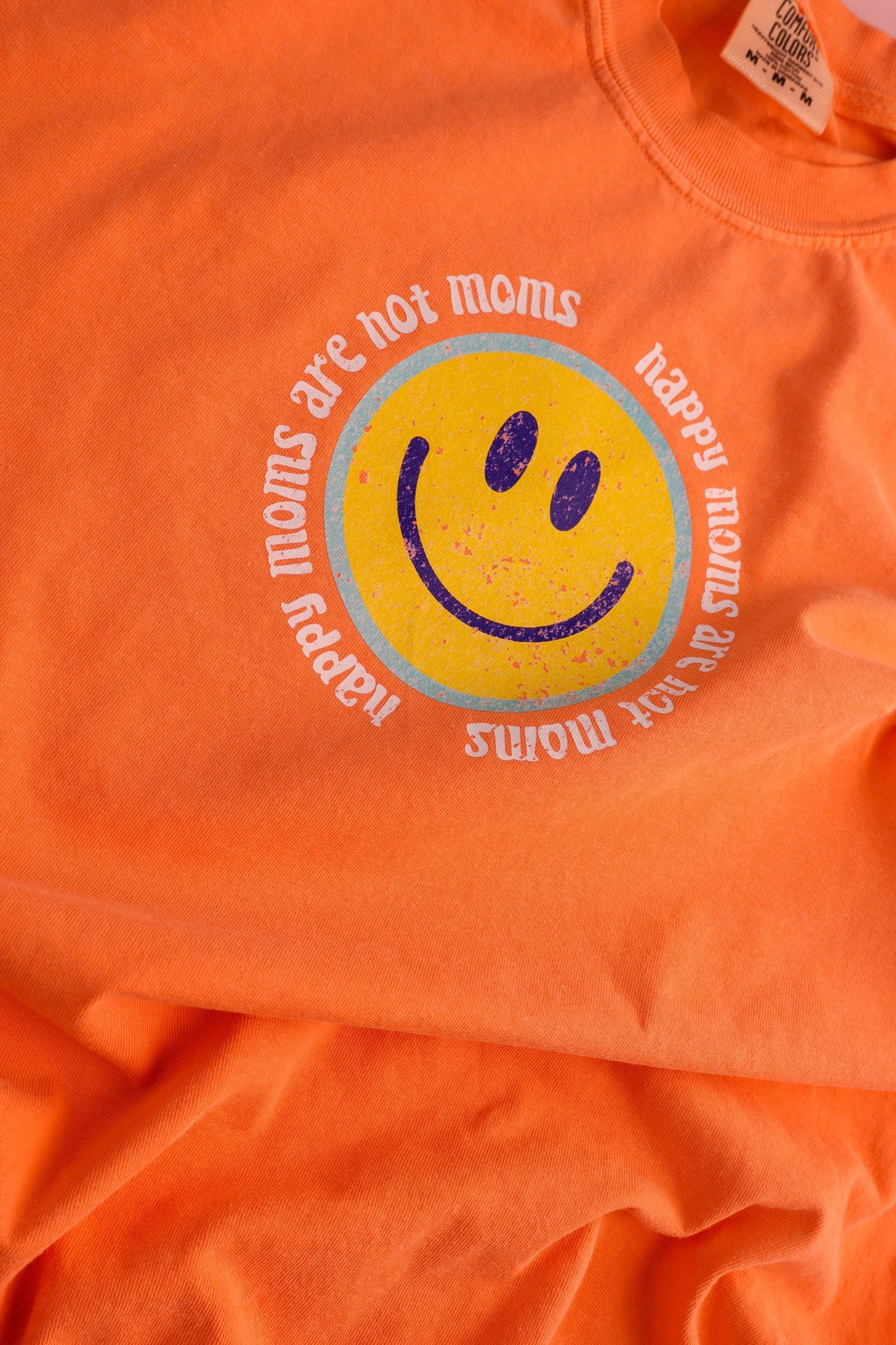 Comfort Colors® Mom Shirt | Happy Moms Are Hot Moms T-Shirt | Mothers Day Gift Mom Shirt | Retro Mom Shirt | Orange Comfort Colors Tee