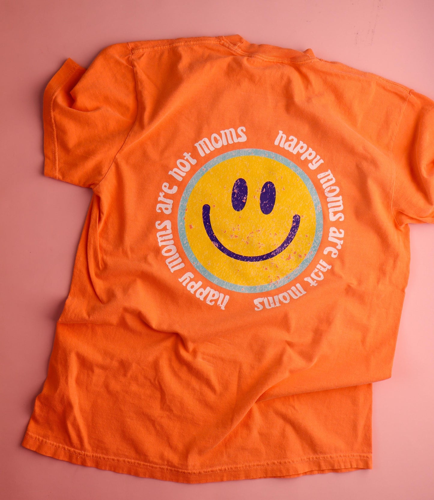 Comfort Colors® Mom Shirt | Happy Moms Are Hot Moms T-Shirt | Mothers Day Gift Mom Shirt | Retro Mom Shirt | Orange Comfort Colors Tee