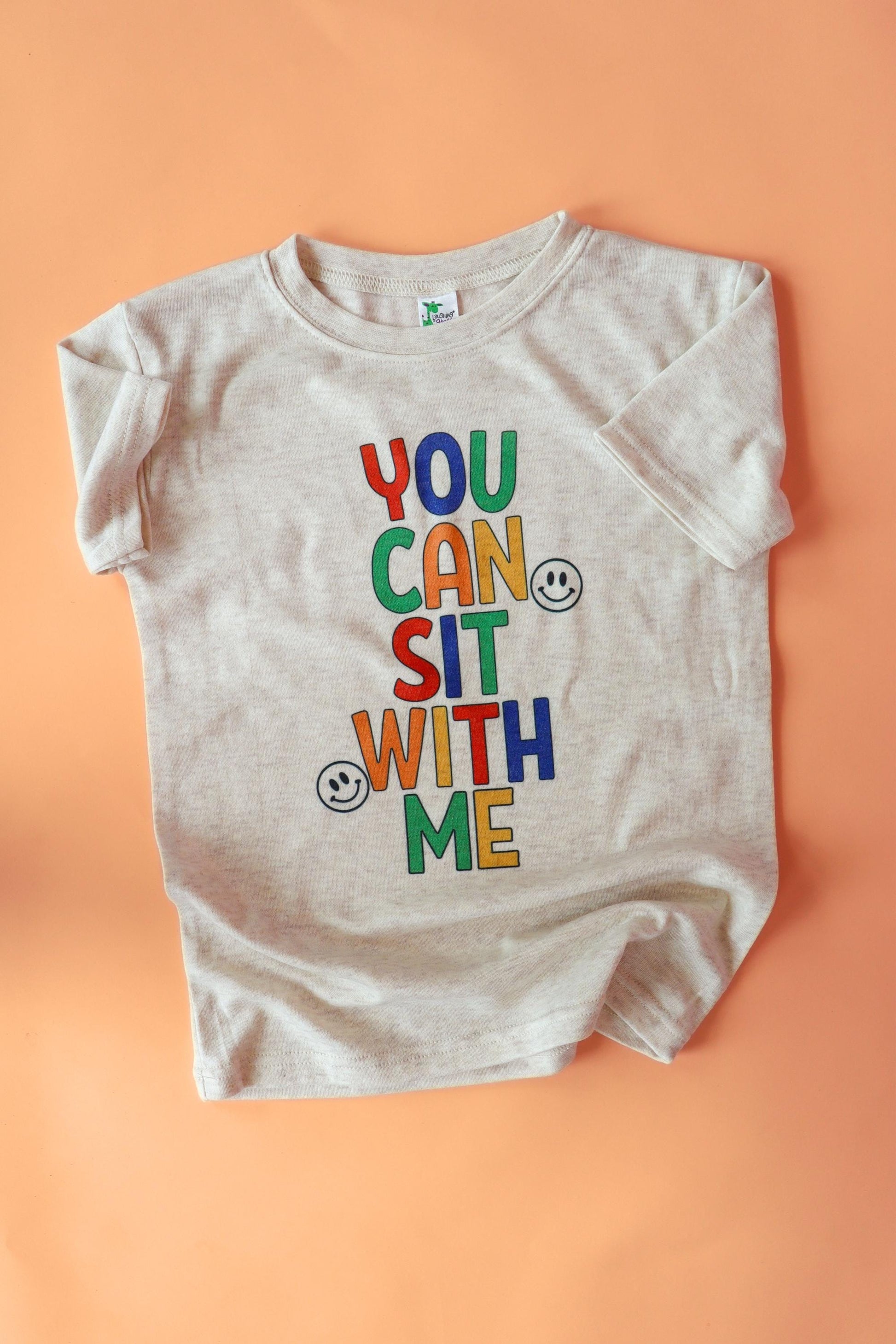 You Can Sit With Me Tee Kids, Back to School Shirt, Retro Inclusion Shirt for Kids, Neutral Kids Tee, First Day of School Tee, Kindergarten