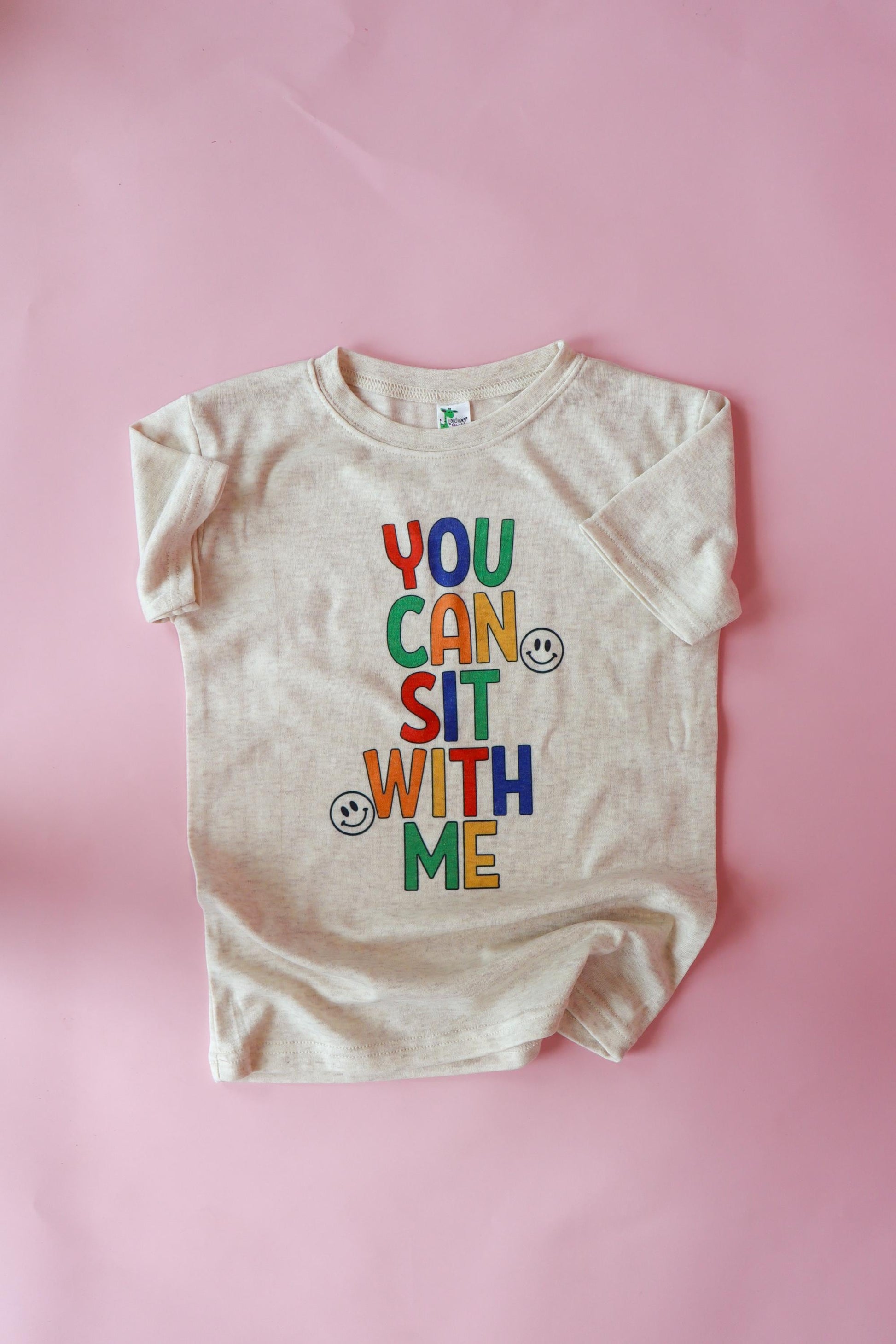You Can Sit With Me Tee Kids, Back to School Shirt, Retro Inclusion Shirt for Kids, Neutral Kids Tee, First Day of School Tee, Kindergarten