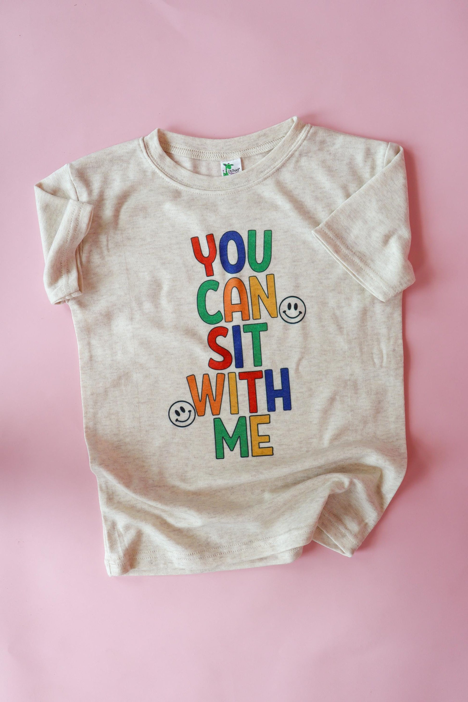 You Can Sit With Me Tee Kids, Back to School Shirt, Retro Inclusion Shirt for Kids, Neutral Kids Tee, First Day of School Tee, Kindergarten