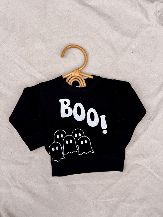 Matching family Halloween ghost shirts in toddler, youth, and adult sizes