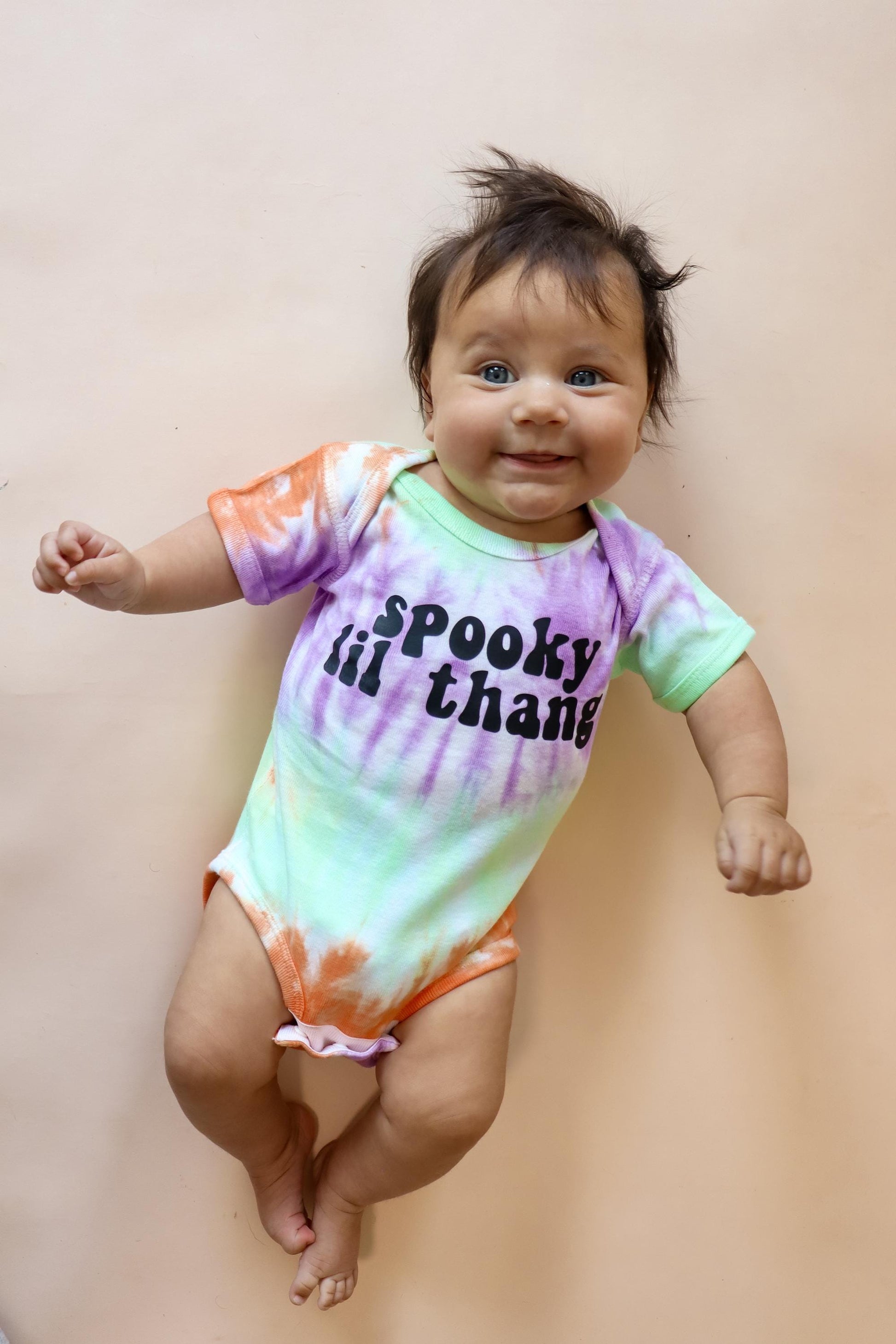 Spooky Lil Thang Halloween Shirt for Kids | Sibling Matching Tie-Dye Tee | Toddler & Infant Trick-or-Treat Shirt