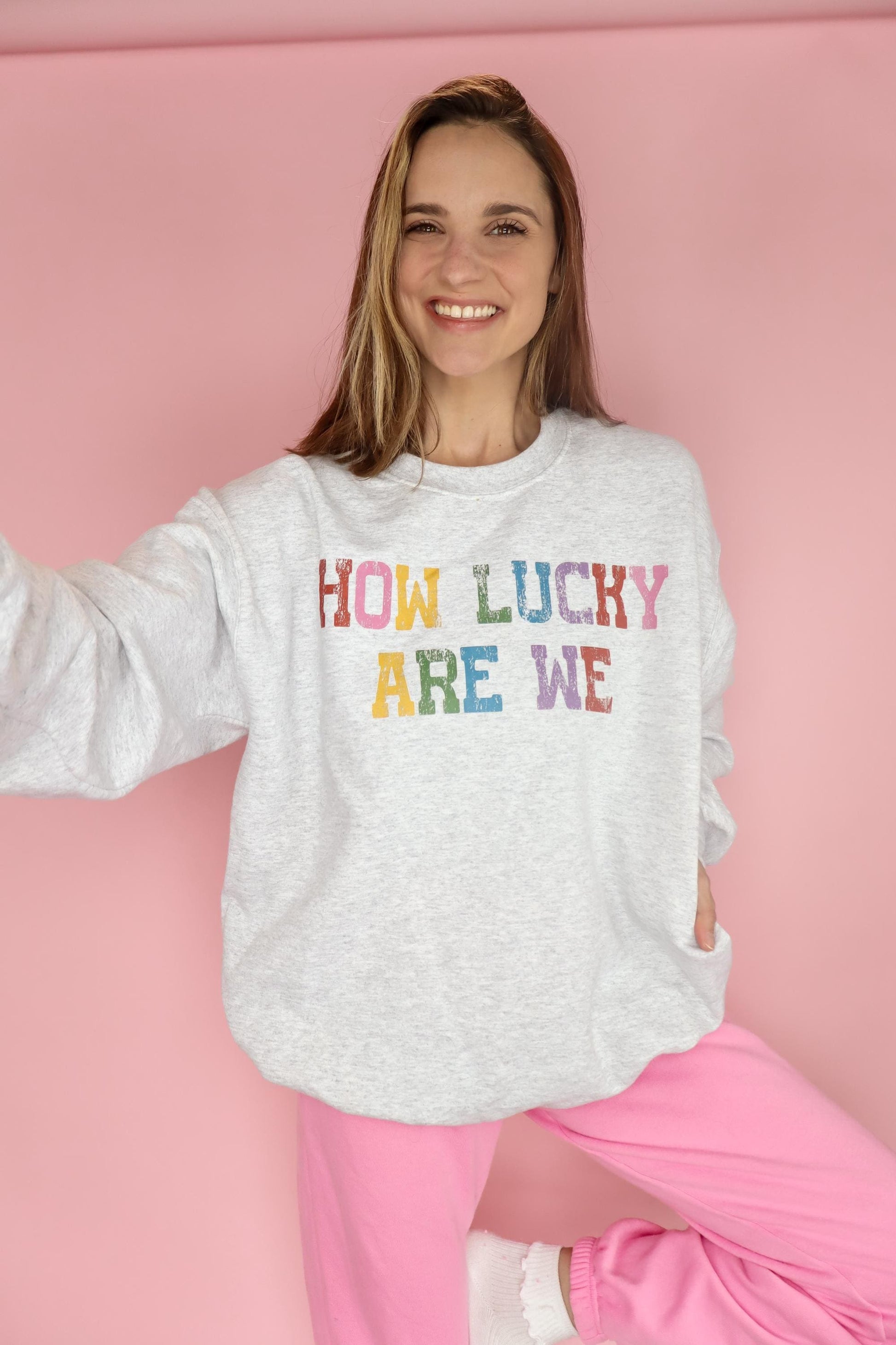 HIGH-QUALITY PRINT ON ASH  GRAY FLEECE SWEATSHIRT