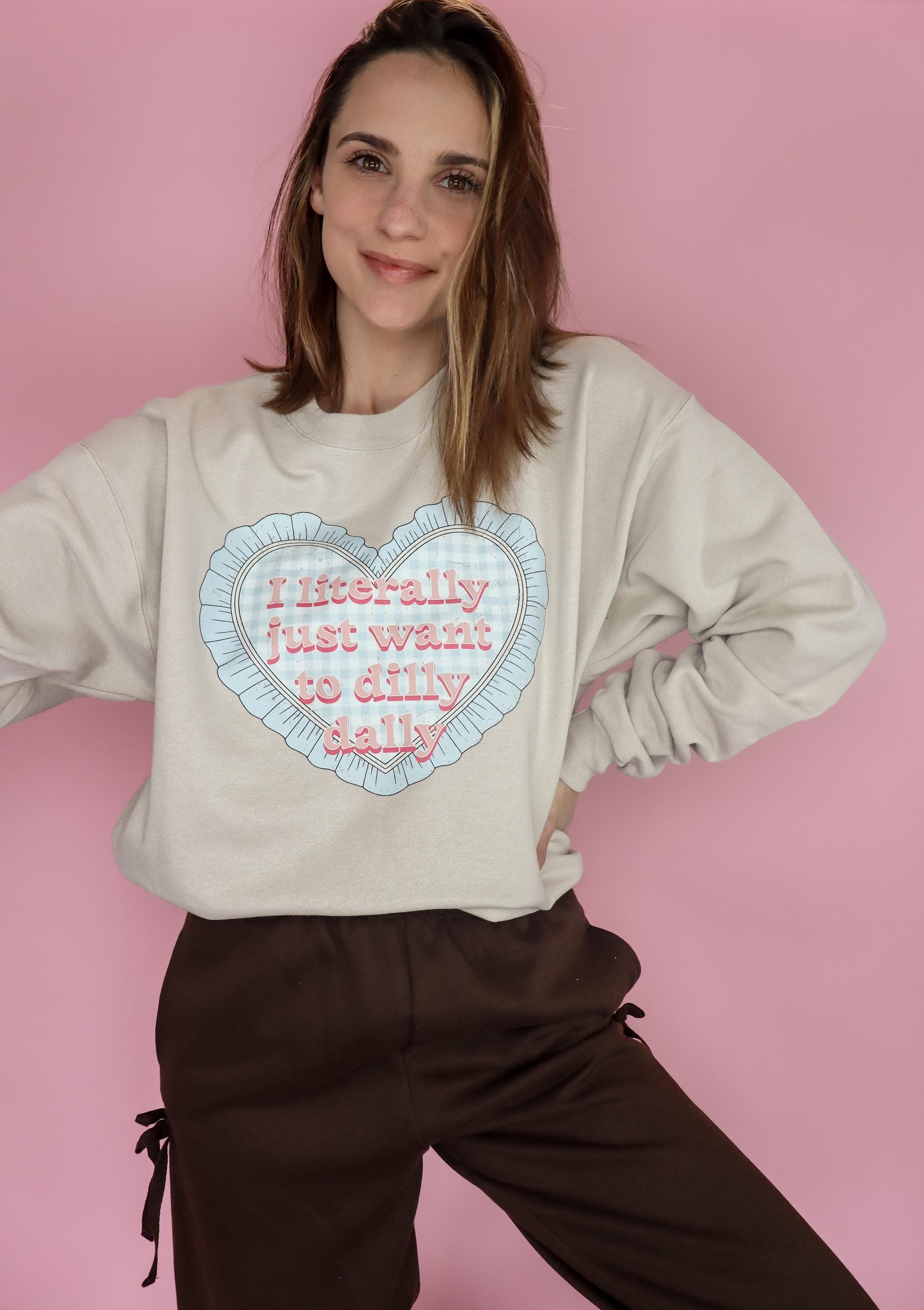 soft, midweight Gildan fleece with oversized comfortable fit for women