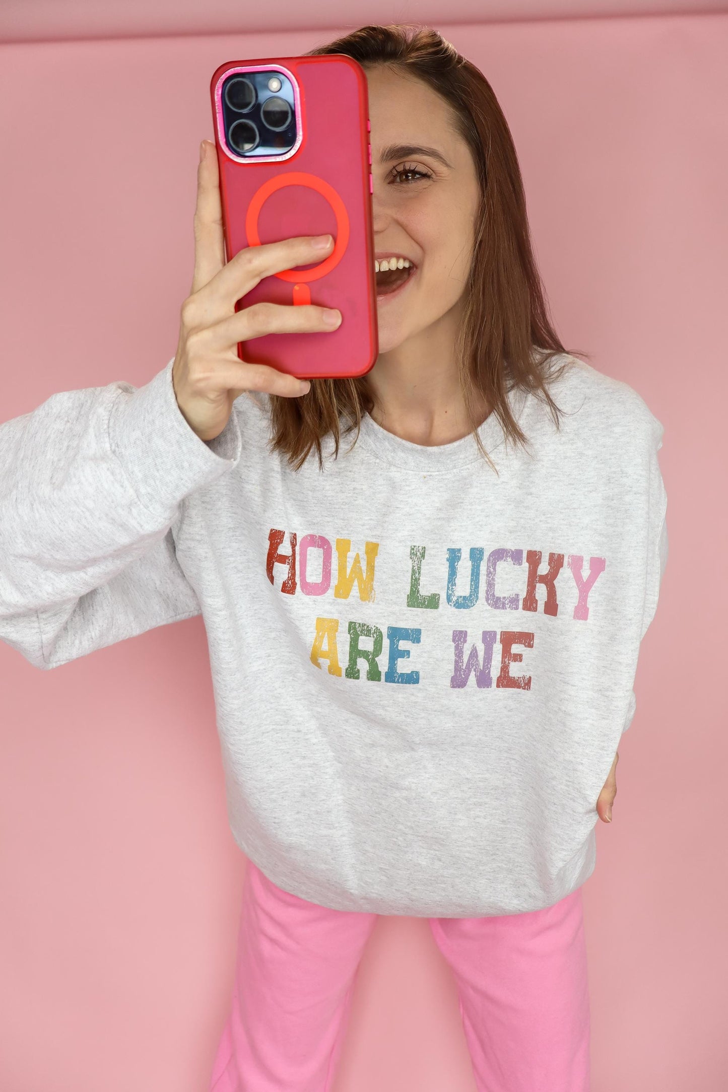 RAINBOW GRAPHIC SWEATSHIRT PERFECT FOR DOPAMINE DRESSING OUTFITS