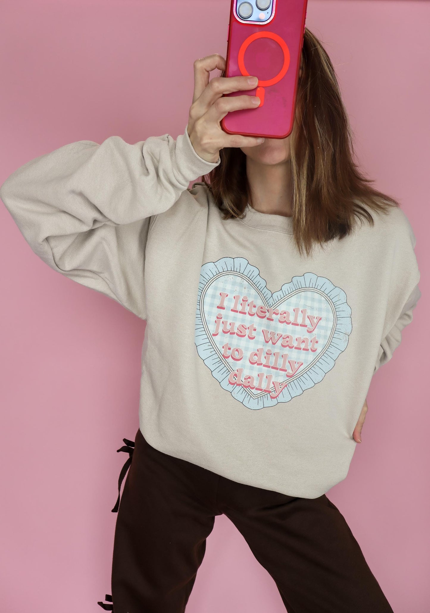 trendy Valentine's Day sweatshirt for women