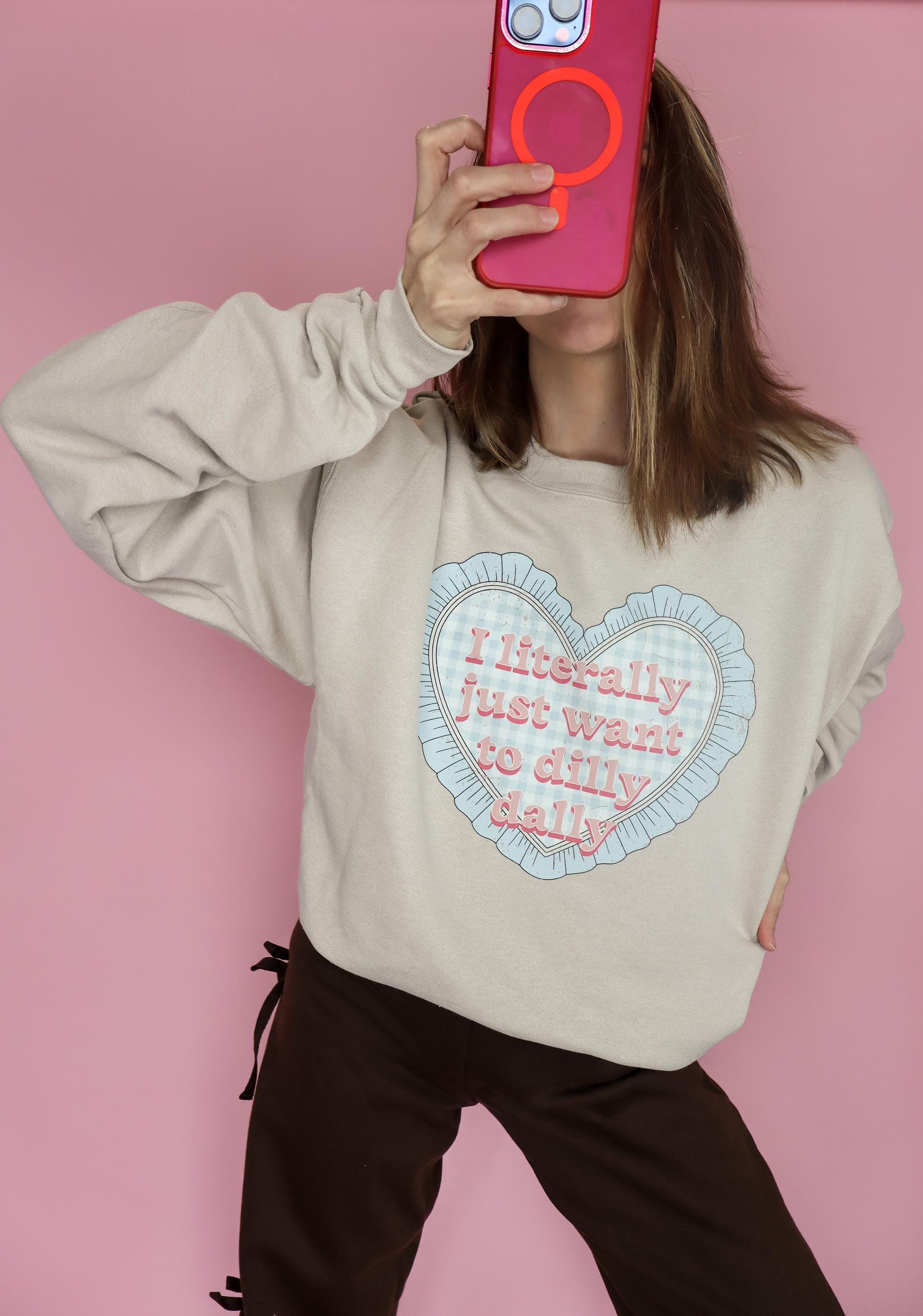 trendy Valentine's Day sweatshirt for women