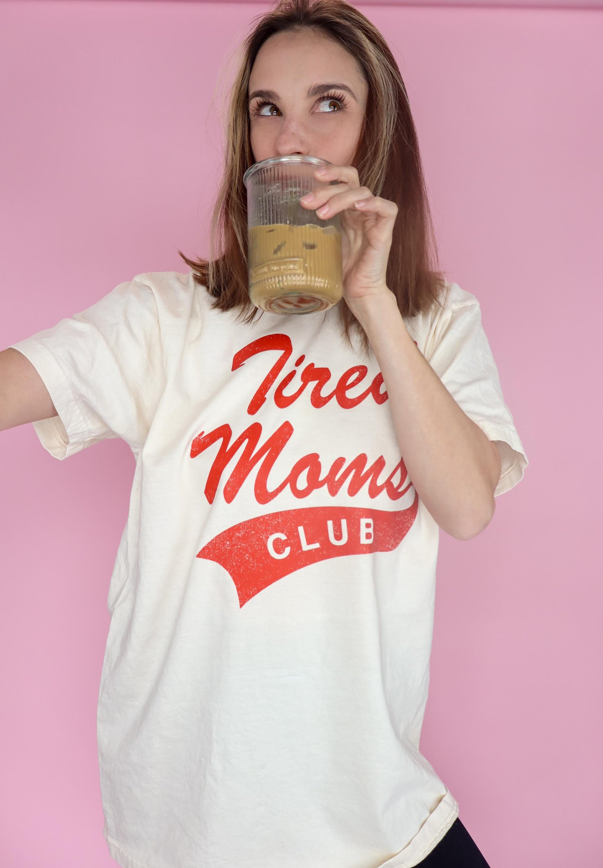 Tired Moms Club T-shirt: Ivory Comfort Colors® Athletic Dept Mom Shirt, Valentine's Day Gift for Mom
