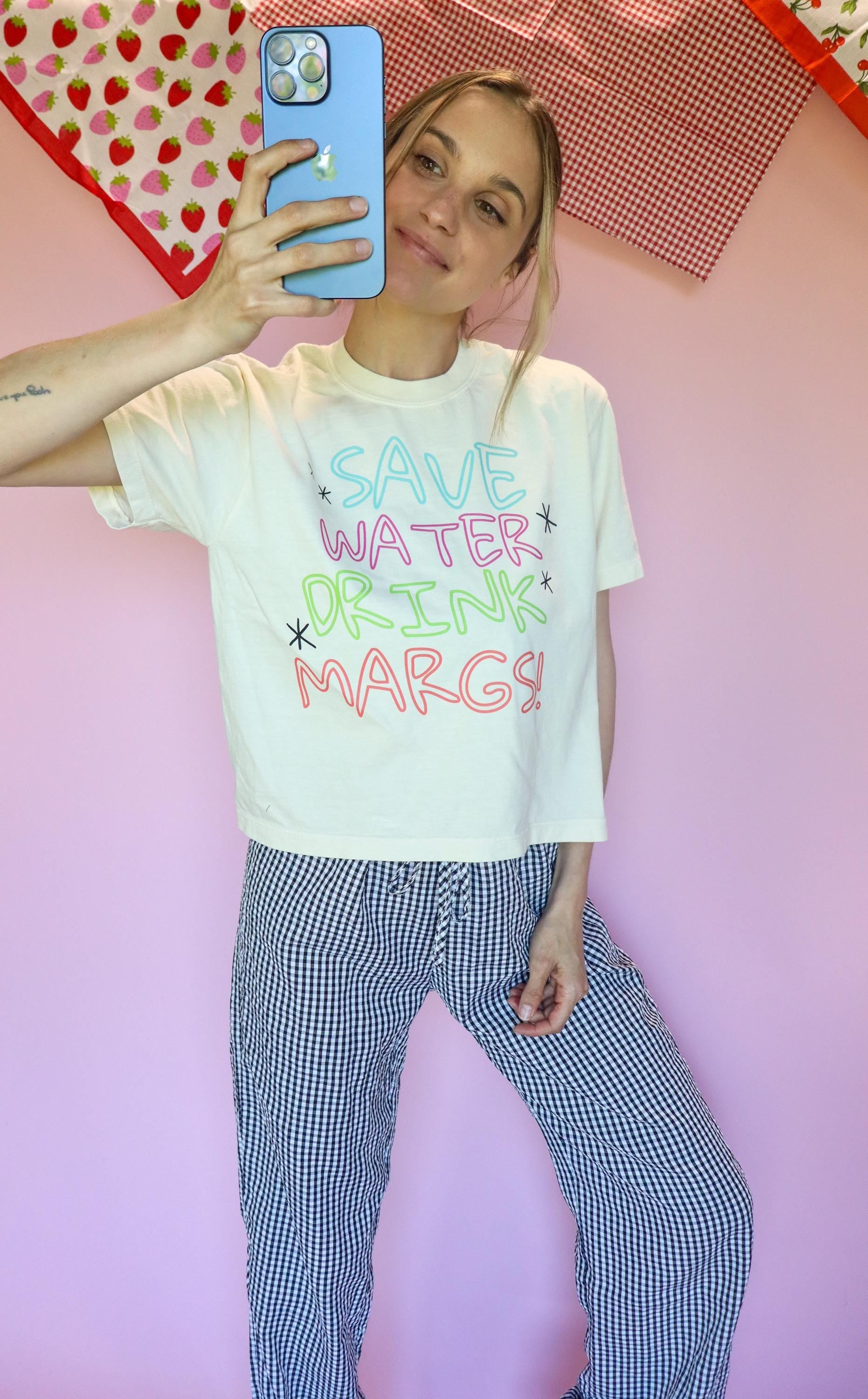 Save Water Drink Margs Shirt, Margarita Shirt, Summer Graphic Tee, Bachelorette Party Shirt, Funny Vacation Tee, Comfort Colors Ivory