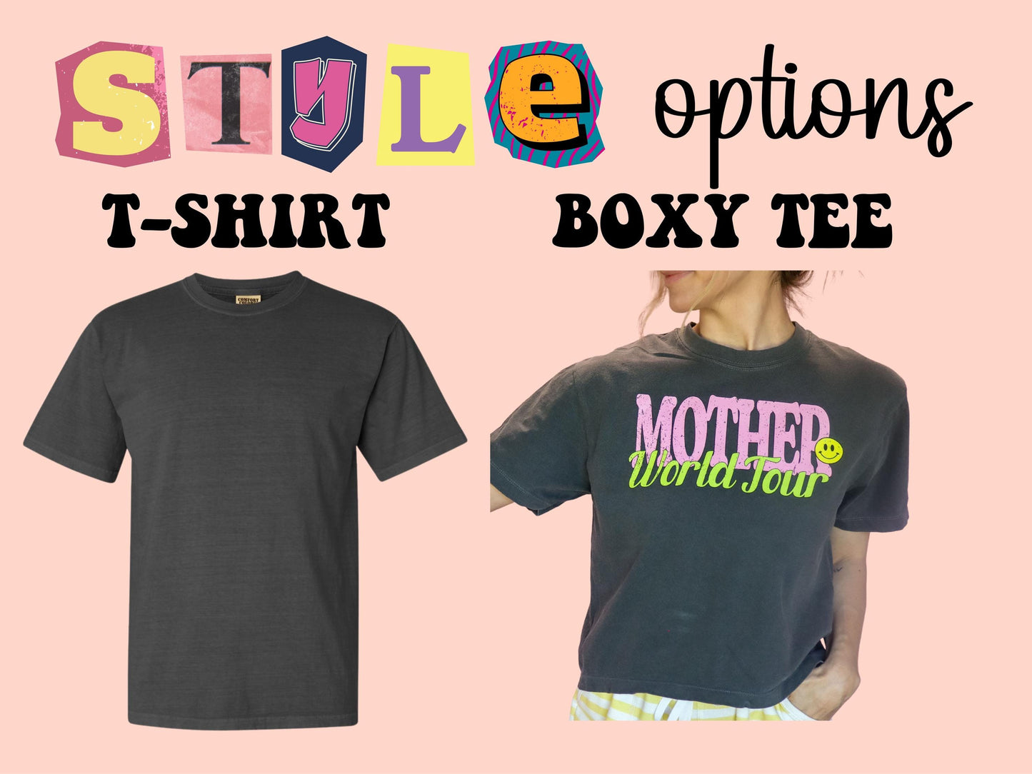 Mother World Tour Shirt, Mom Tour Tee, Trendy Graphic Mom Shirt, Vintage Concert Style Mom Tee, Pepper Comfort Colors® Shirt, Cute Gift Mom