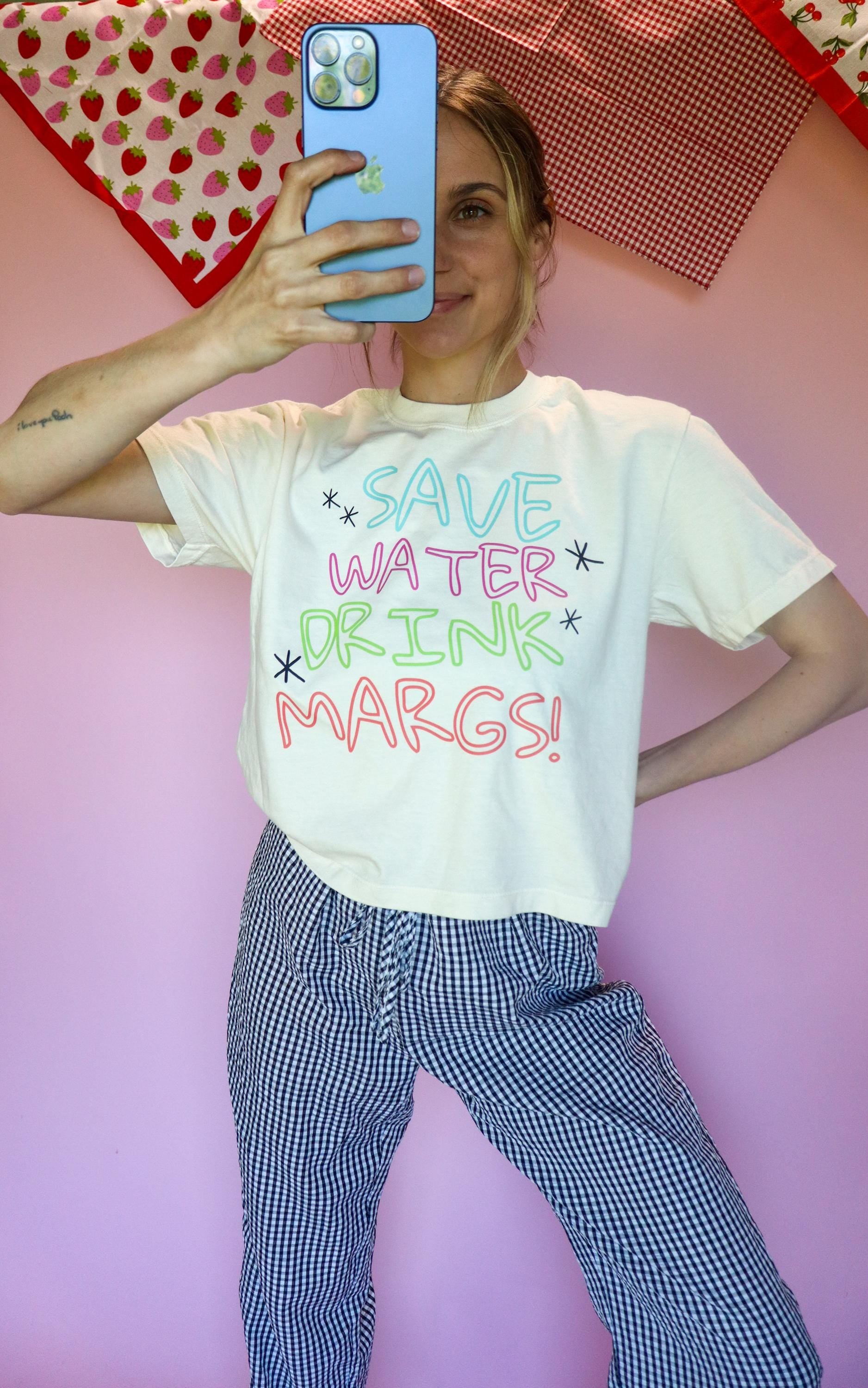 Save Water Drink Margs Shirt, Margarita Shirt, Summer Graphic Tee, Bachelorette Party Shirt, Funny Vacation Tee, Comfort Colors Ivory