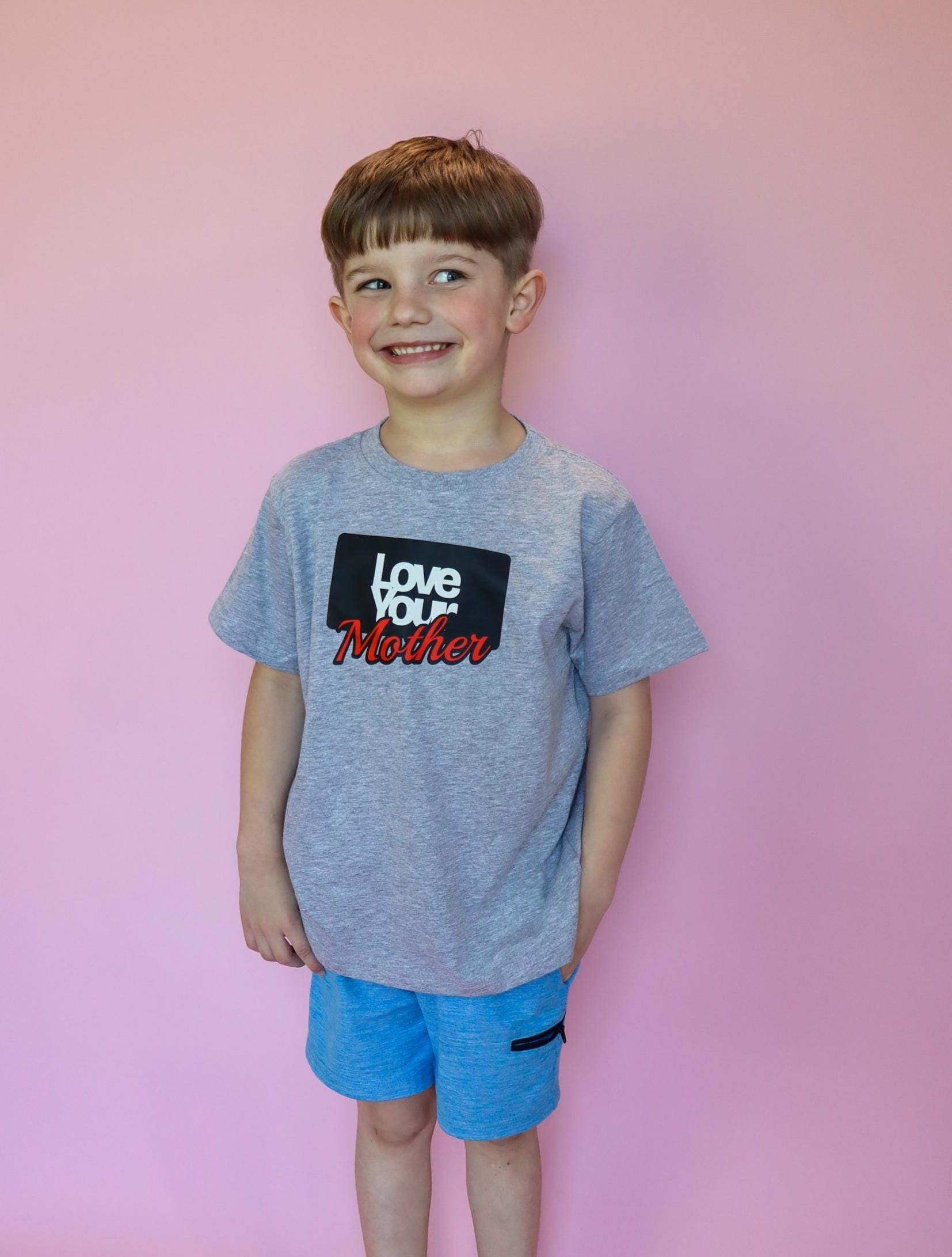 Love Your Mother Kids Shirt, Trendy Kids Graphic Tee, Skater Style Kids Shirt, Positive Kids Shirt, Cool Kids Tee, Streetwear Kids Shirt