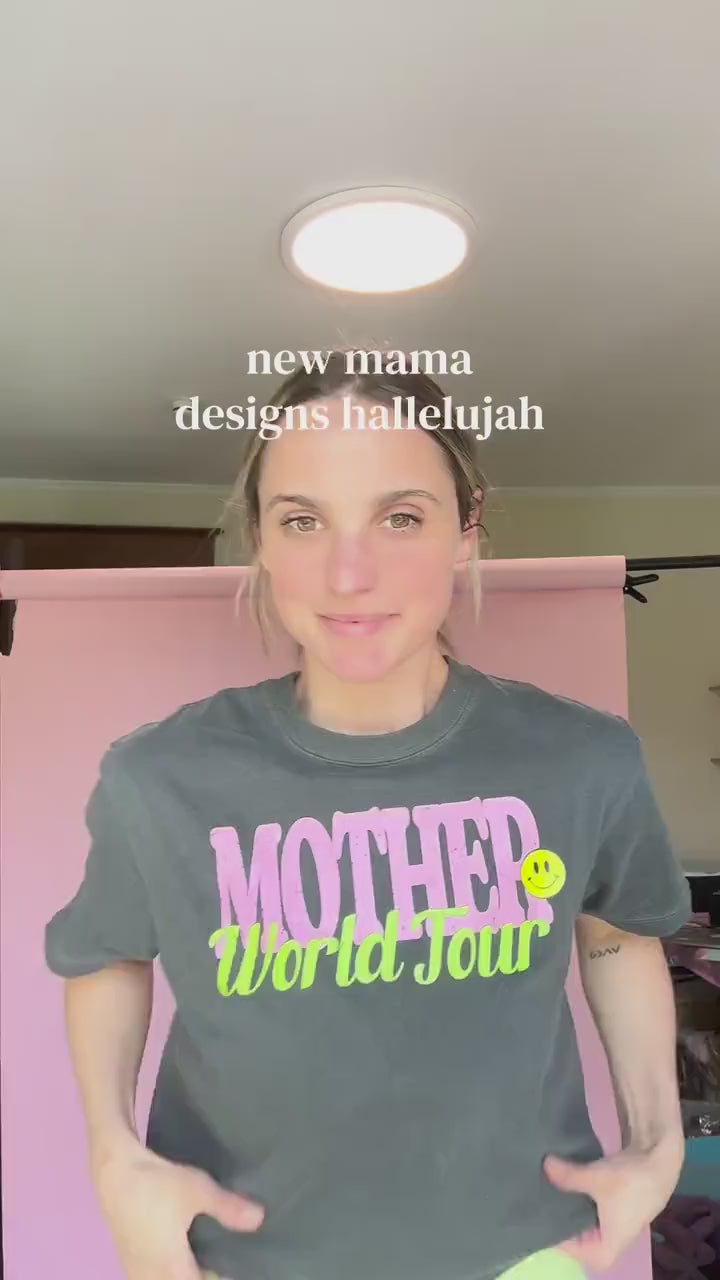Mother World Tour Shirt, Mom Tour Tee, Trendy Graphic Mom Shirt, Vintage Concert Style Mom Tee, Pepper Comfort Colors® Shirt, Cute Gift Mom