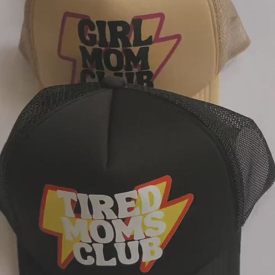 Tired Moms Club Trucker Hat, Trendy Mama Hat, Aesthetic Mom Gift, Gift for Mom, Mother's Day Gift for Mom, New Mom Gift, Baby Shower Gift