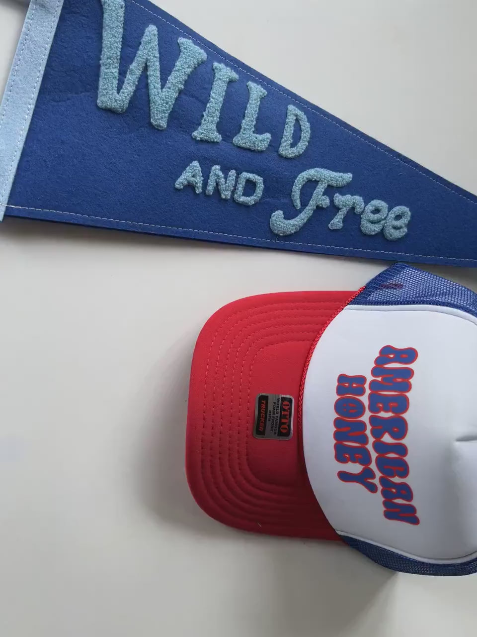 Patriotic Trucker Hat, Womens Trucker Hat, Trendy Summer Hat, Red White and Blue Trucker Hat, American Honey Trucker Hat, Women's Trendy Hat