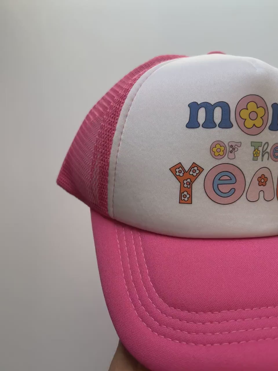 Mom of the Year Trucker Hat, Mama Trucker Hat, NEON Trucker Hat Women, GIFT for Her, Trendy Trucker Hats for Women, Mothers Day Gift Mom