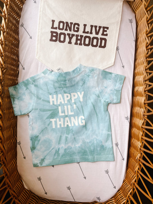 Happy Little Soul Baby T-Shirt, Happy Little Thang T-Shirt, Graphic Happy Face T-Shirt, Retro Toddler, Trendy Baby T-Shirt