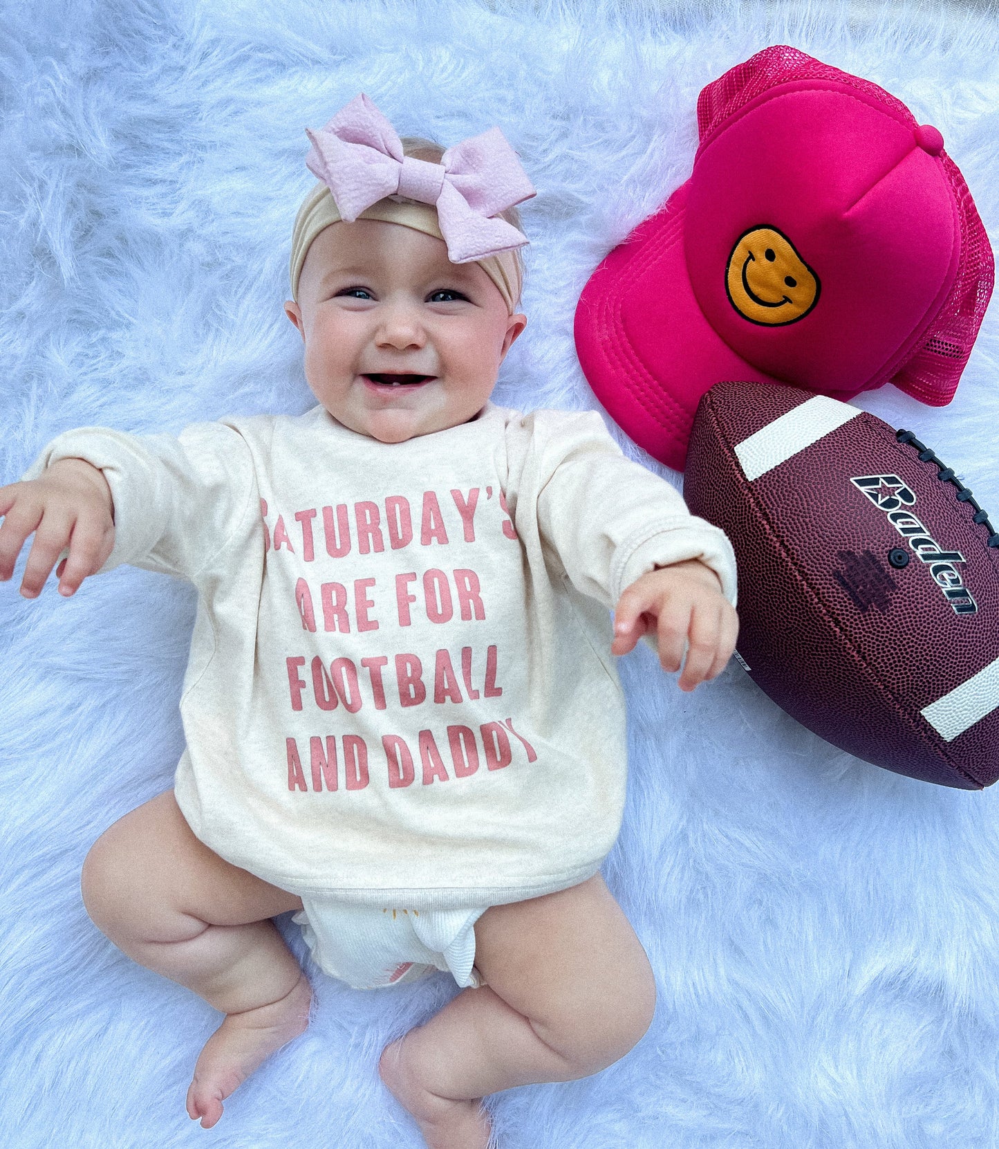 game day outfit for baby, youth, and toddlers. neutral football outfit for baby. Saturday&#39;s are for football and daddy t-shirt.